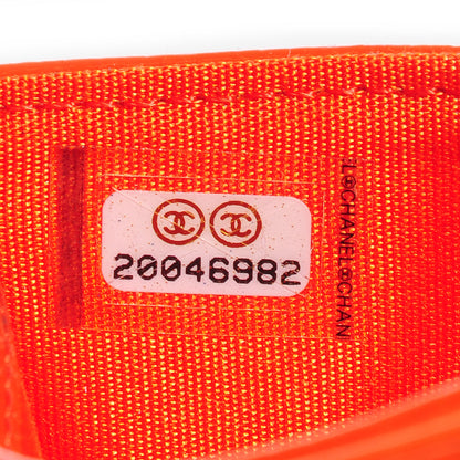 Chanel Patent Grained Calfskin CC Timeless Card Holder Orange 8 of 9