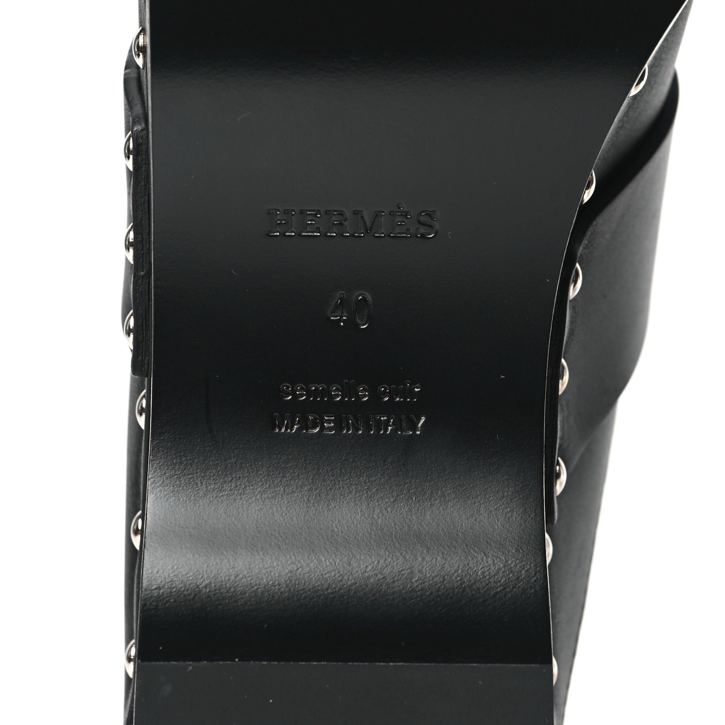 Calfskin Calya Mules 40 Black