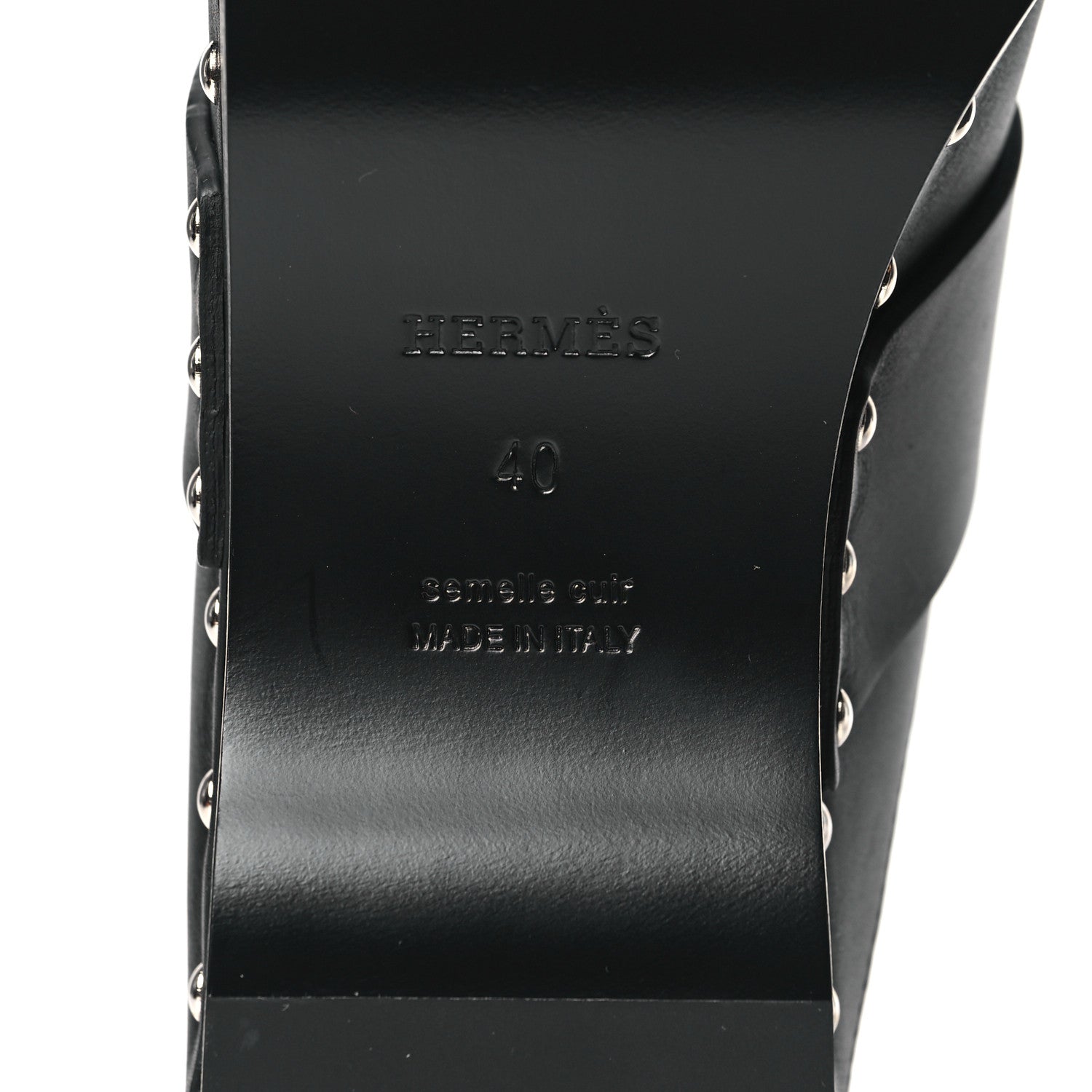Hermes Calfskin Calya Mules 40 Black 6 of 8