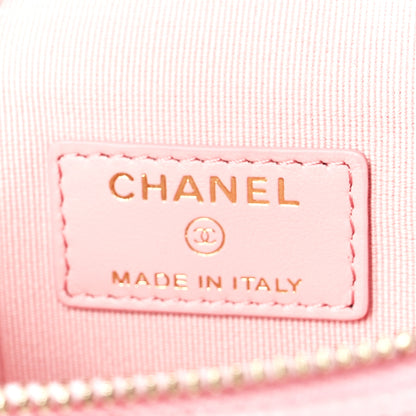 Chanel Caviar Quilted Small Handle With Care Vanity Case With Chain Pink 6 of 11
