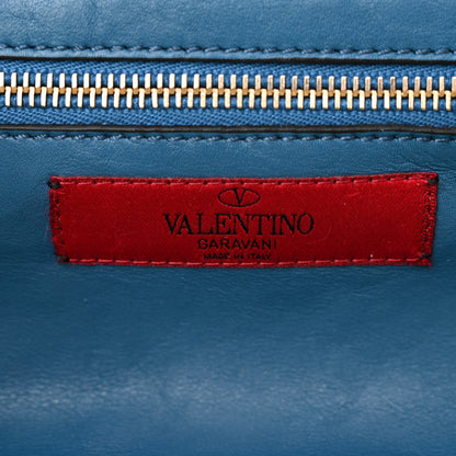Valentino Garavani Vitello Small Rockstud Tote Blue Delft 7 of 19