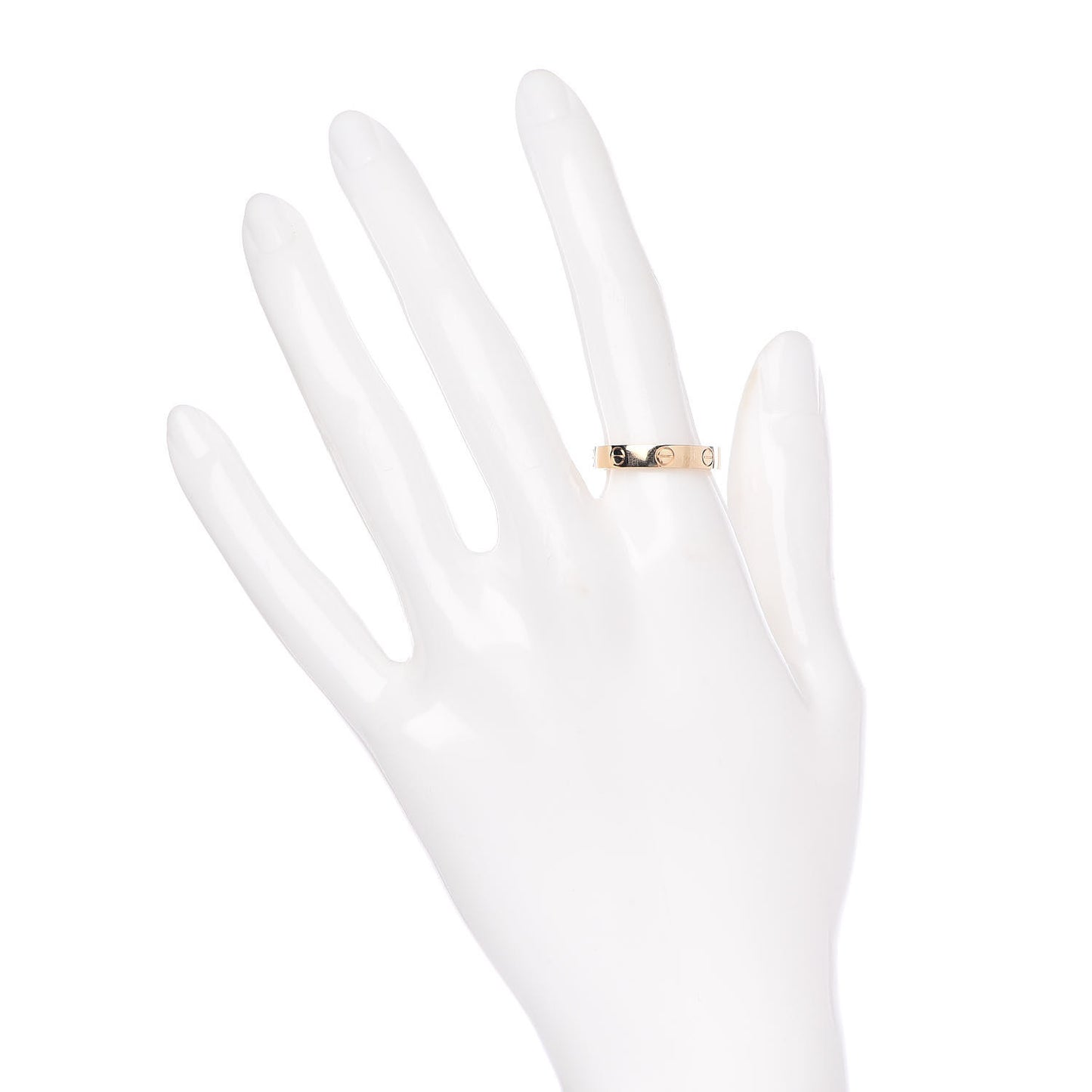 18K Yellow Gold 3.5mm LOVE Wedding Band Ring 54 6.75