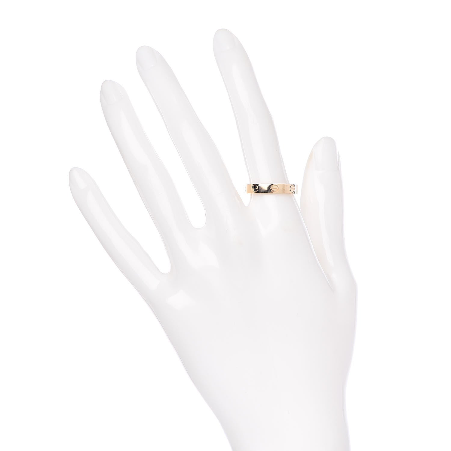 Cartier 18K Yellow Gold 3.5mm LOVE Wedding Band Ring 54 6.75 2 of 4