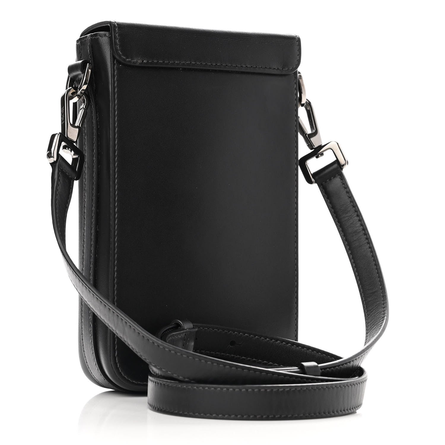 Christian Dior Smooth Calfskin Vertical Pouch Black 3 of 12