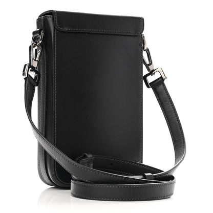 Christian Dior Smooth Calfskin Vertical Pouch Black 3 of 12