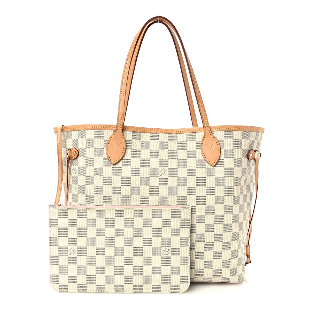 Louis Vuitton Damier Azur Neo Neverfull MM Rose Ballerine 3 of 11