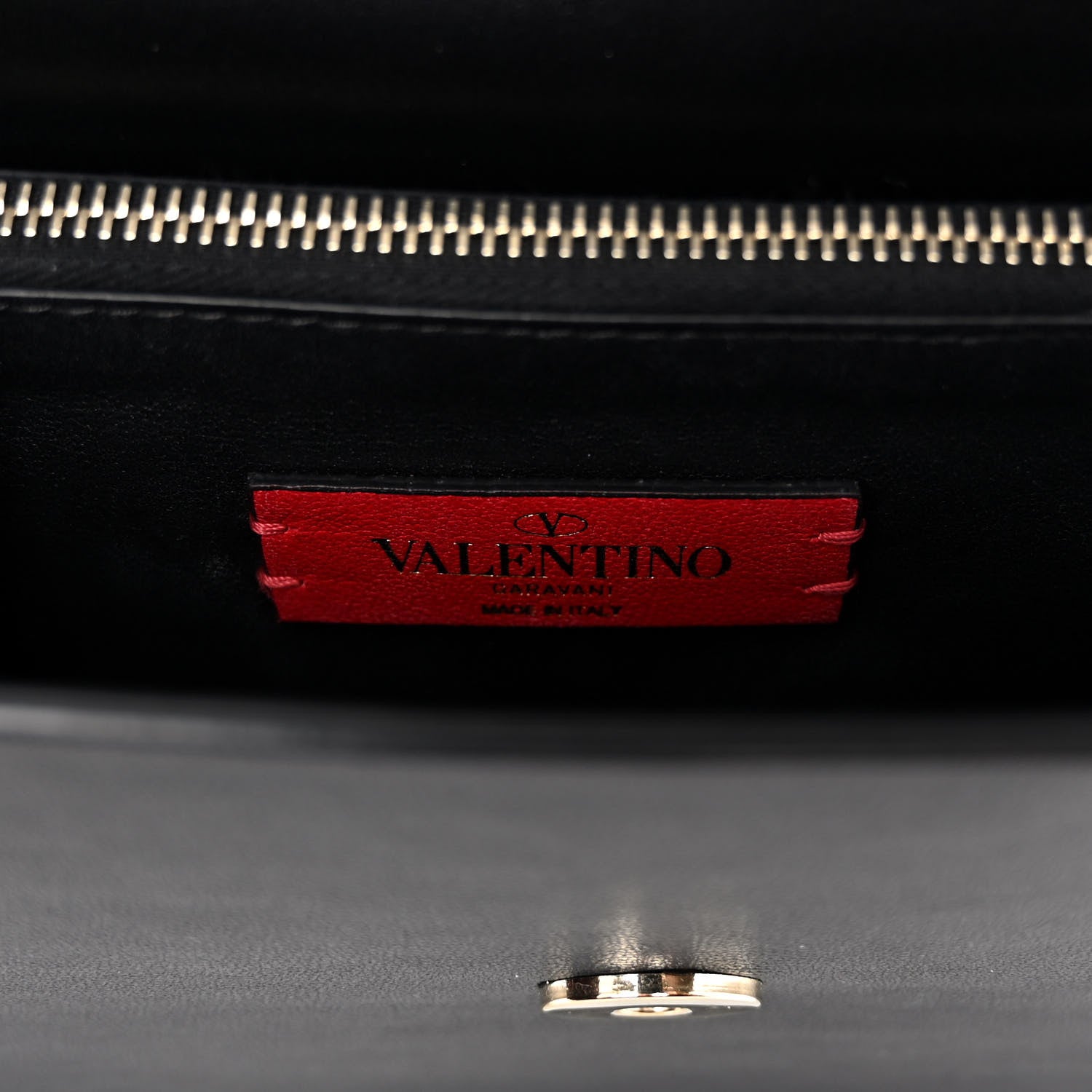 Valentino Garavani Vitello Rockstud Side Slip Crossbody Black 6 of 9