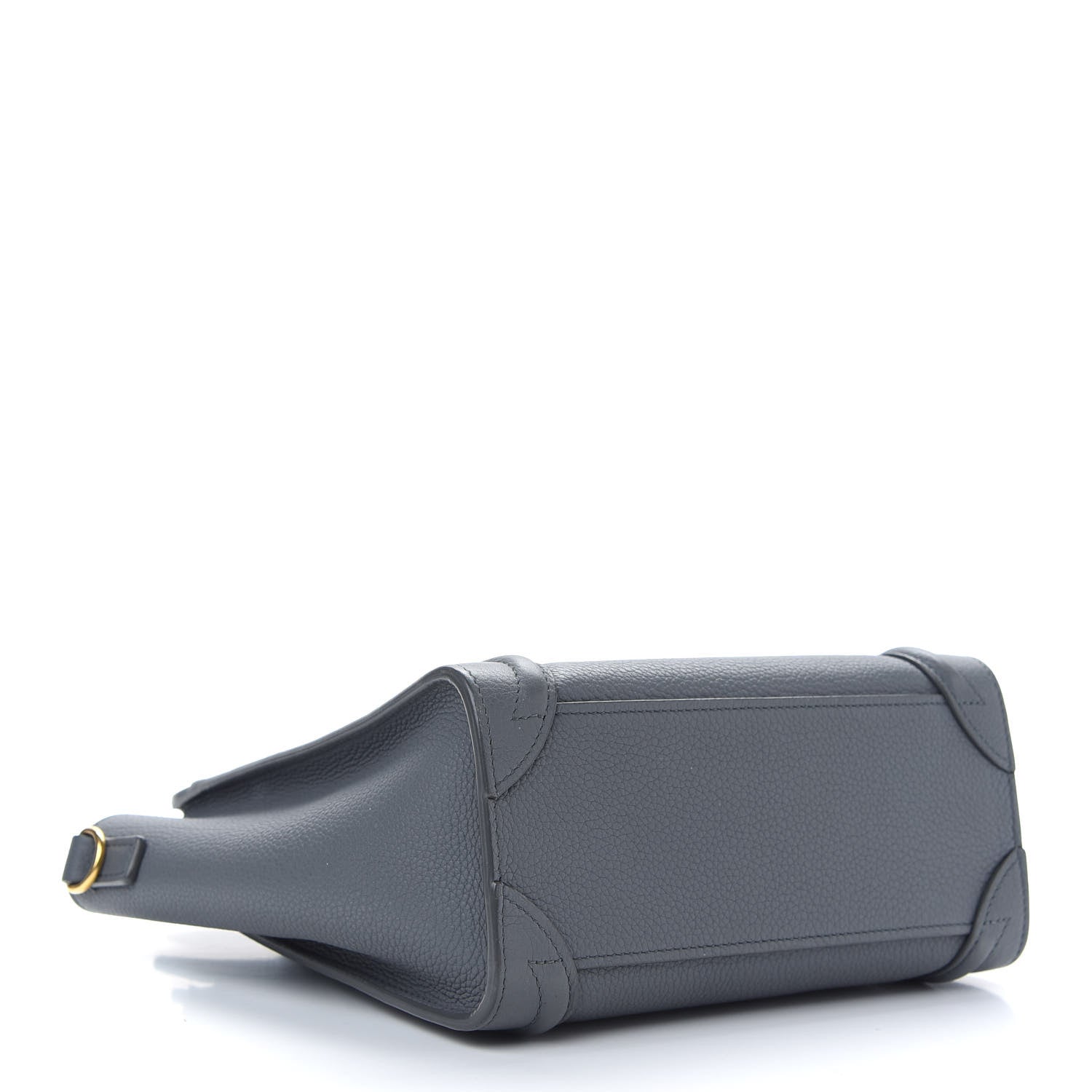 Celine Drummed Calfskin Nano Luggage Kohl 3 of 8
