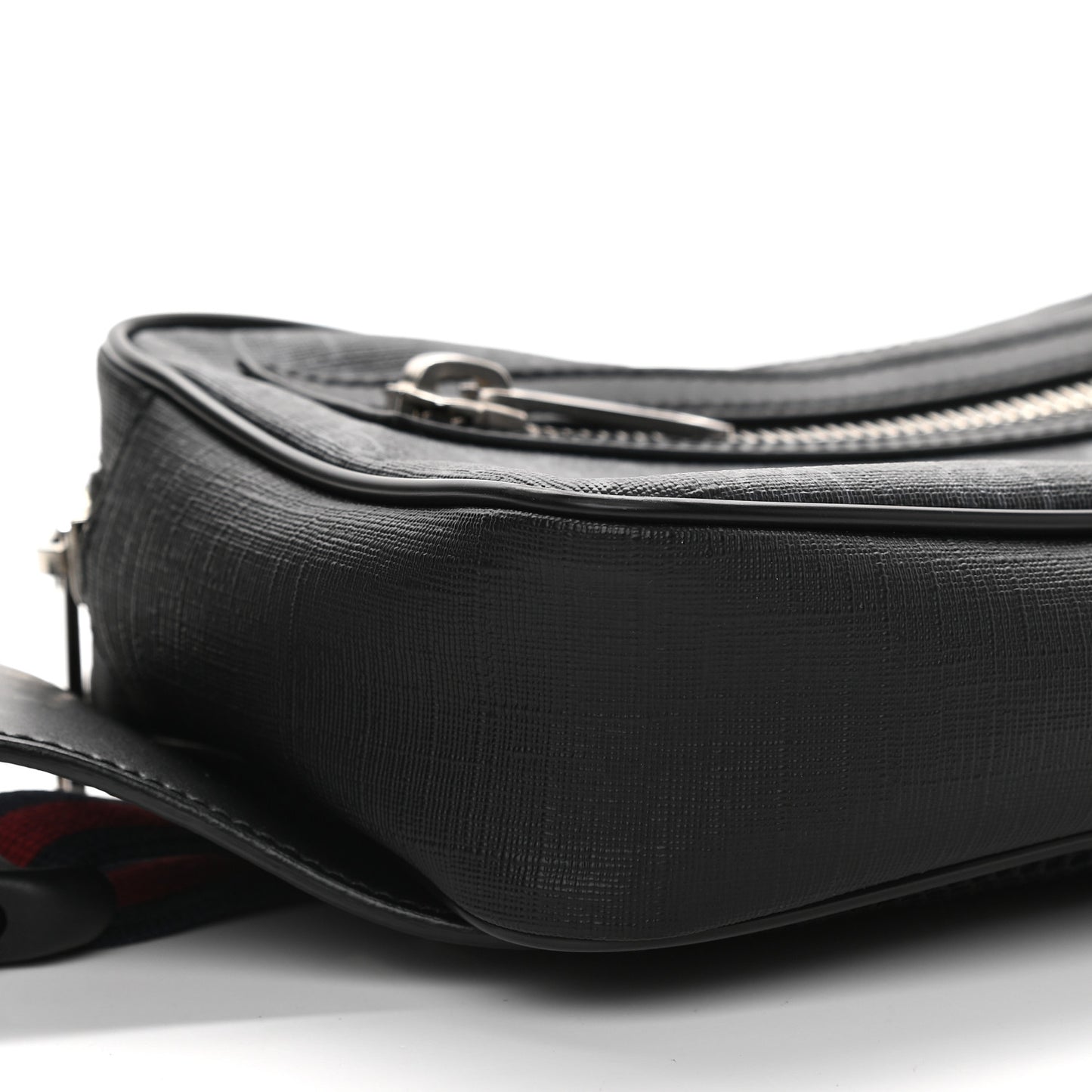 Soft GG Supreme Monogram Web Belt Bag Black Grey