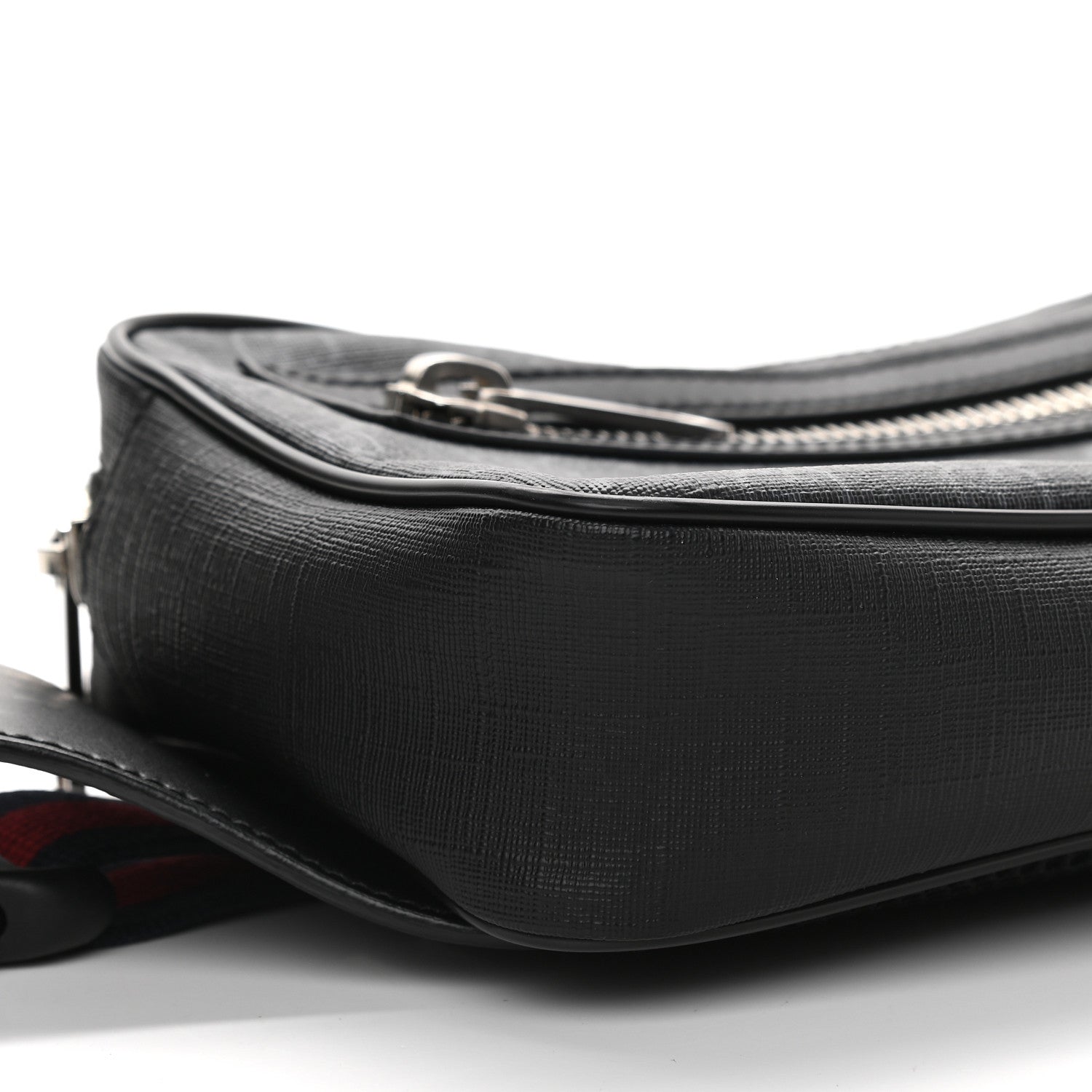 Gucci Soft GG Supreme Monogram Web Belt Bag Black Grey 8 of 9