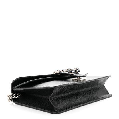 Gucci Dollar Calfskin Enamel Small Dionysus Shoulder Bag Black Electric Blue 4 of 14