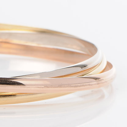 Cartier 18K Pink Yellow White Gold Trinity Bangle 64 5 of 9