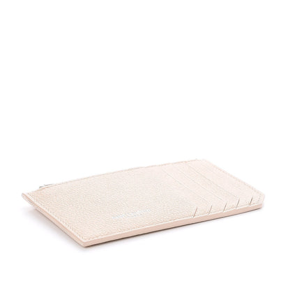 Saint Laurent Grained Calfskin 5 Fragments Zip Pouch Card Holder Nude Powder 4 of 11