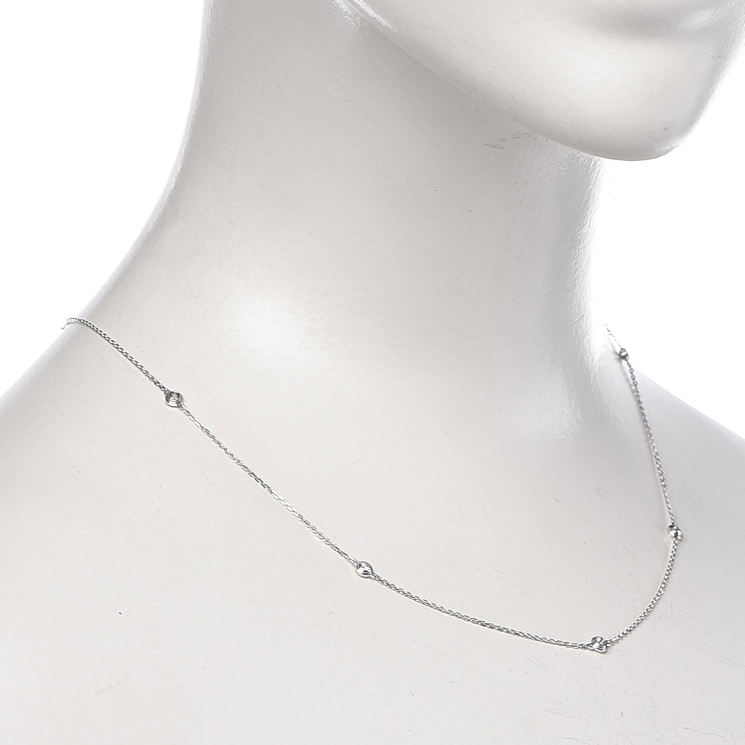 Cartier 18K White Gold 6 Diamond D'Amour Station Necklace 2 of 7