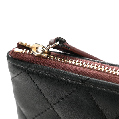 Chanel Lambskin Quilted Small Cosmetic Case Black 8 of 9