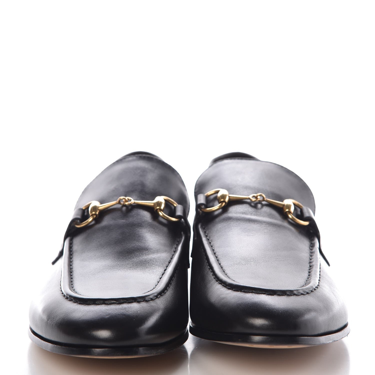 Gucci Calfskin Womens Jordaan Loafers 40.5 Black 2 of 8