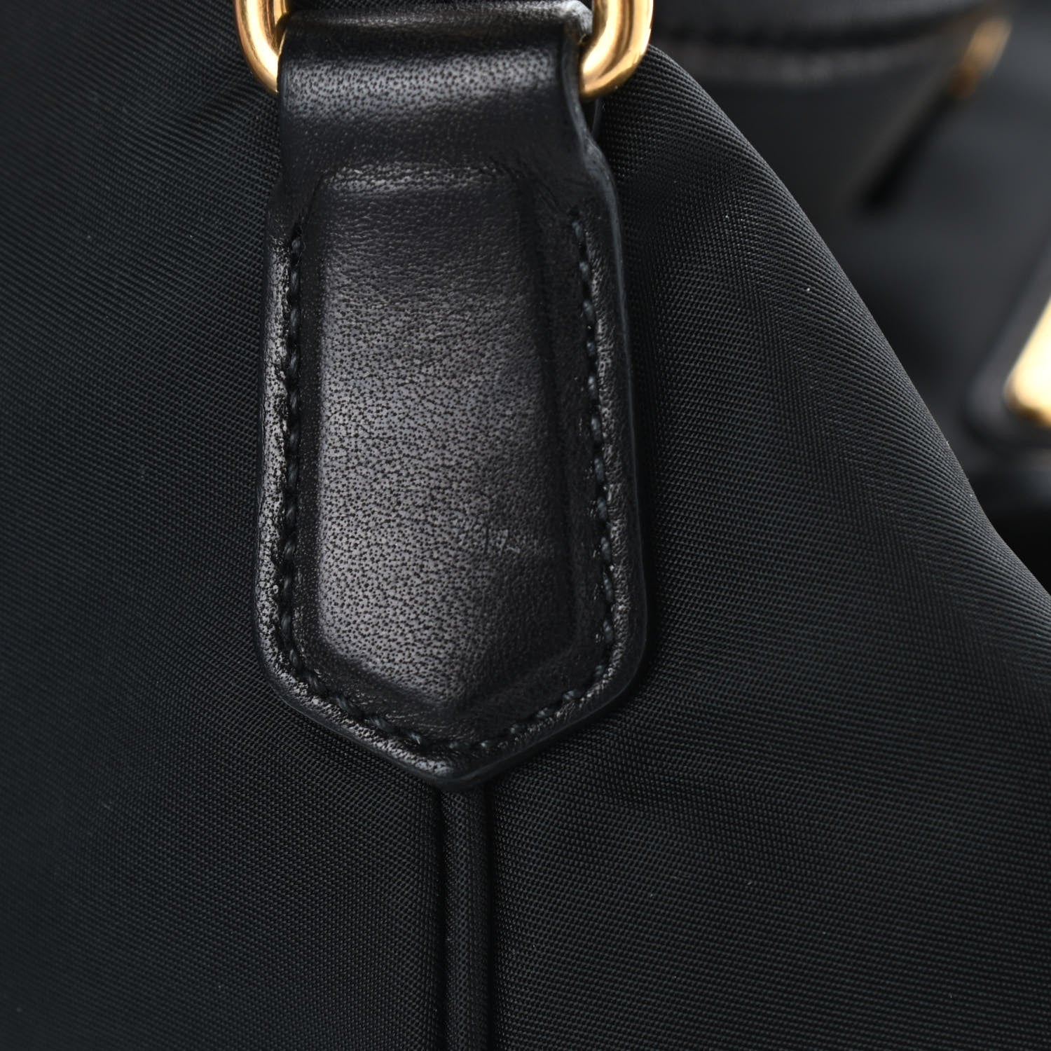 Prada Tessuto Nylon Soft Calfskin Tote Black 11 of 11