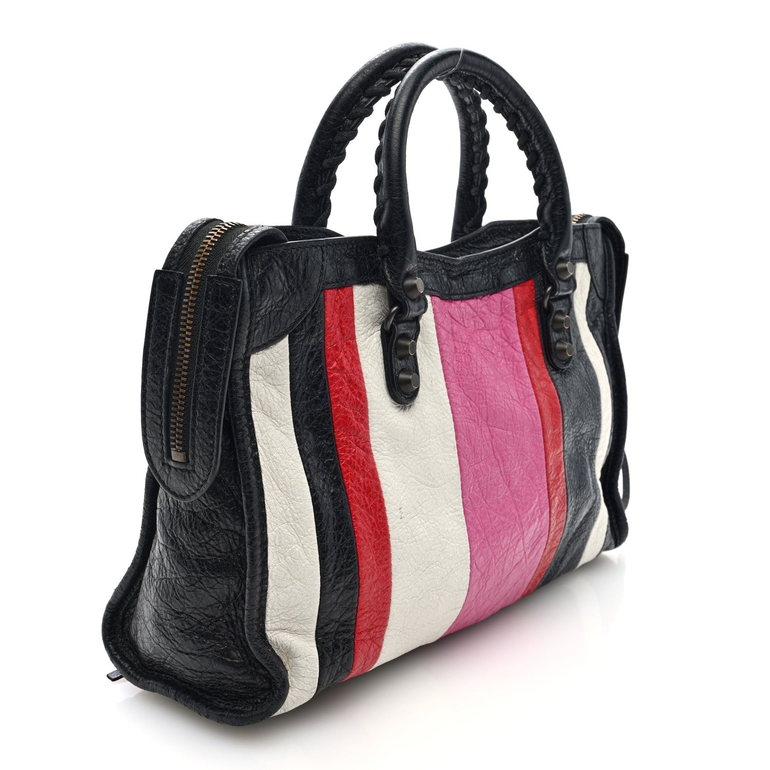 Balenciaga Agneau Arena Multicolore Classic Hardware S City Rose Gris White Black Rouge 4 of 11