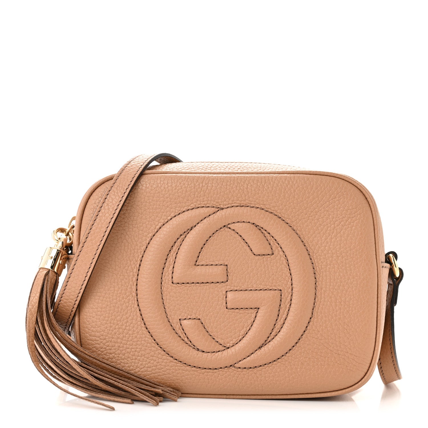 Gucci Pebbled Calfskin Small Soho Disco Bag Camelia 1 of 12