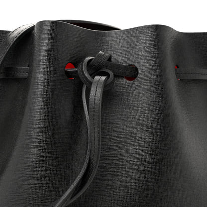 Mansur Gavriel Saffiano Mini Bucket Bag Black Flamma 8 of 12