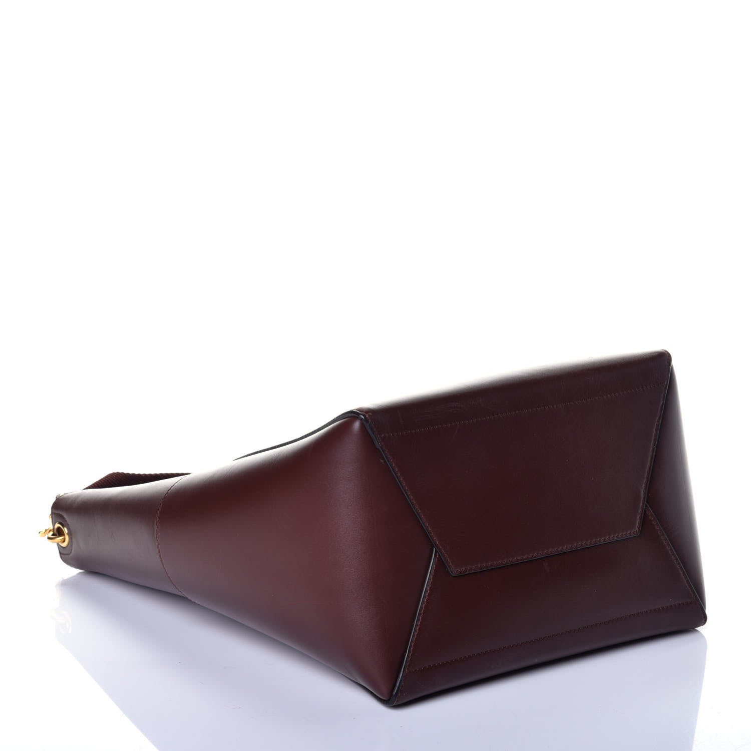 Celine Natural Calfskin Sangle Bucket Bag Burgundy 4 of 8