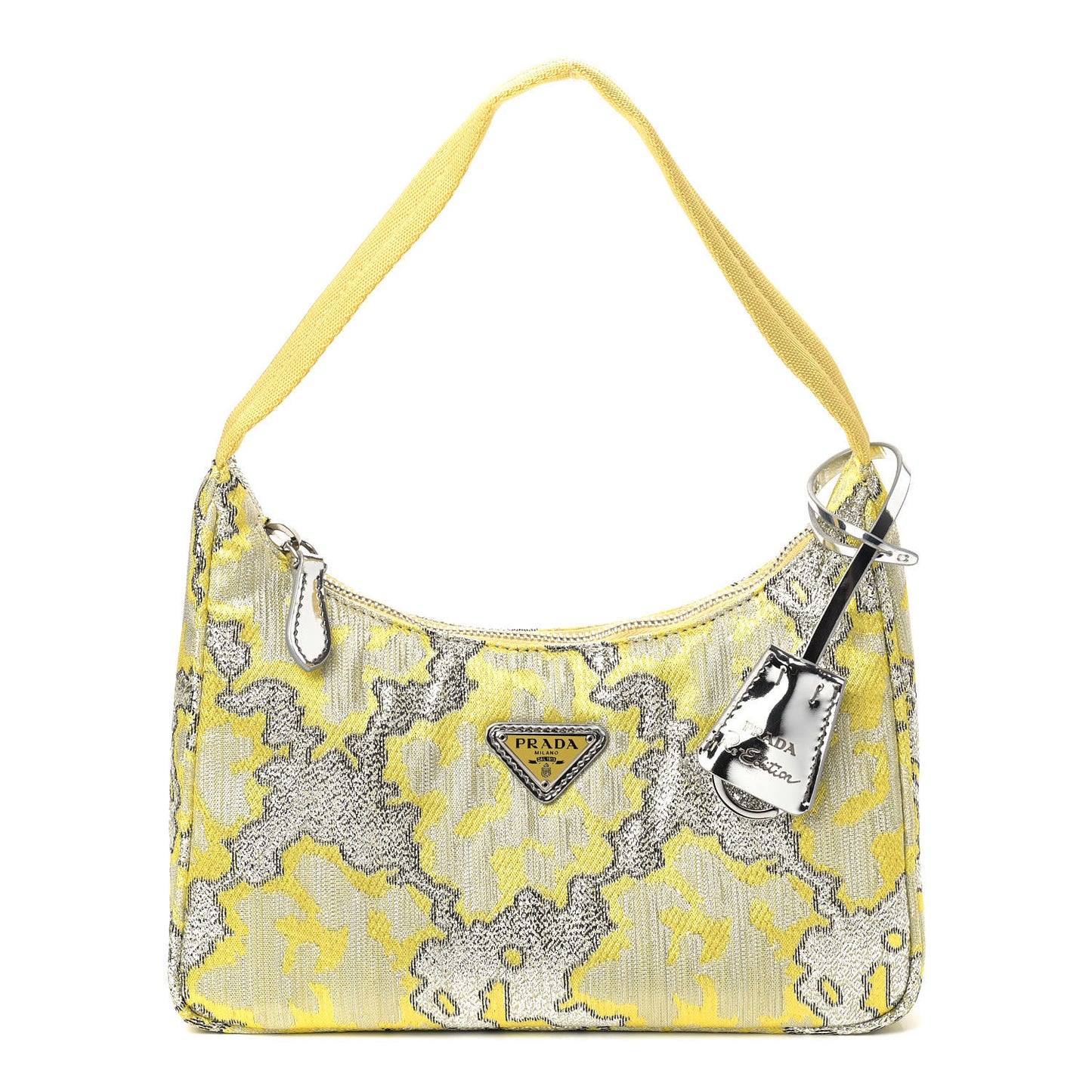 Broccato Mini Re-Edition 2000 Bag Limone Lurex