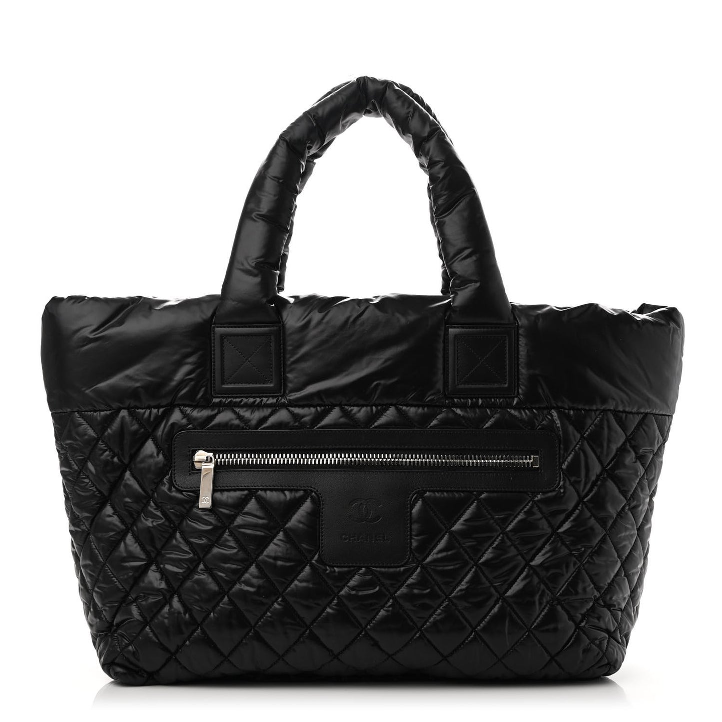 Nylon Quilted Large Coco Cocoon Tote Black