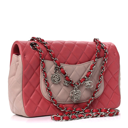 Chanel Lambskin Quilted Tri-Color Medium Single Flap Pink 2 of 12