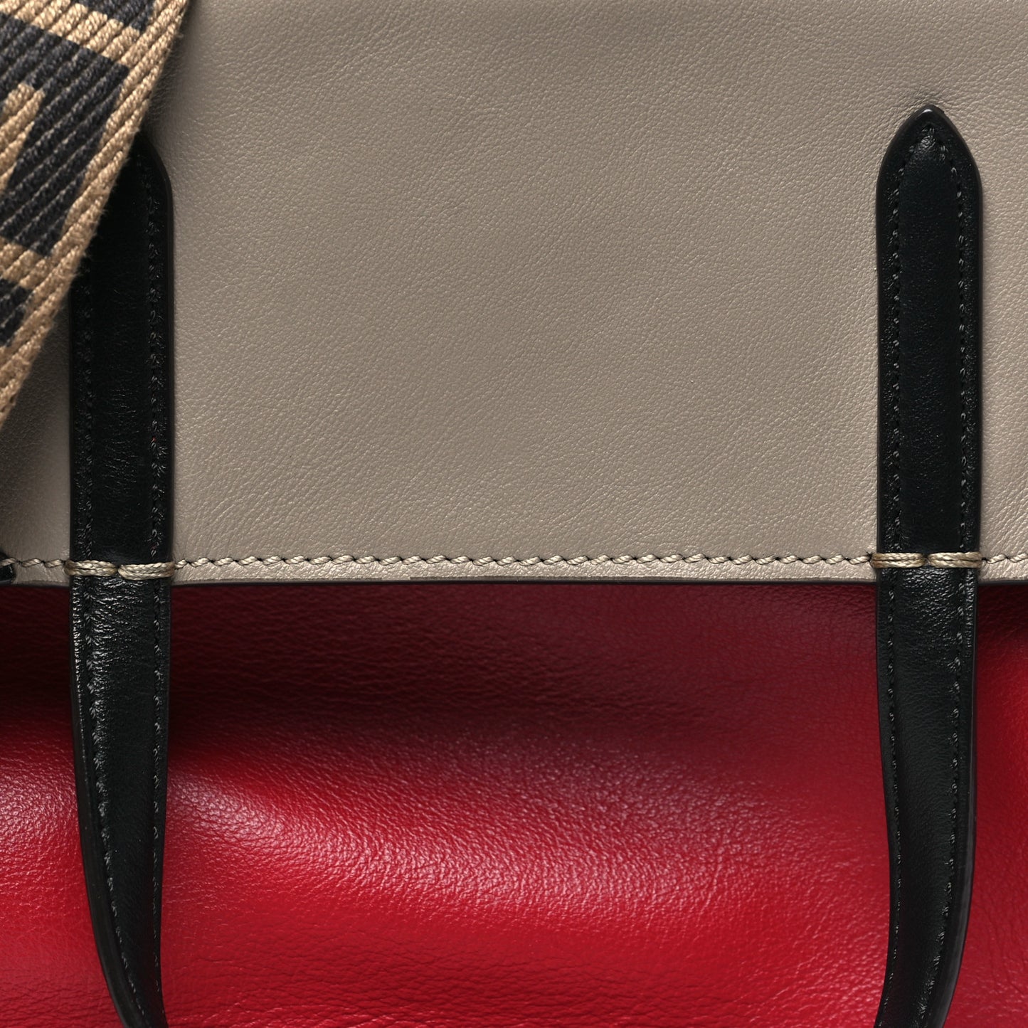 Vitello Grace FF 1974 Small Flip Tote Fragola Sepia