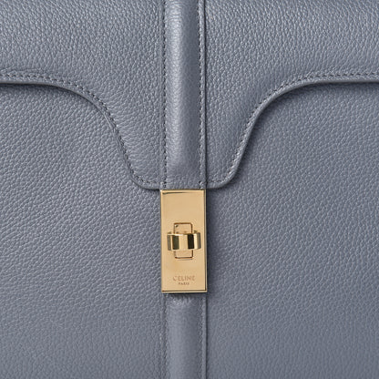 Celine Grained Calfskin Small 16 Top Handle Bag Medium Grey 9 of 9