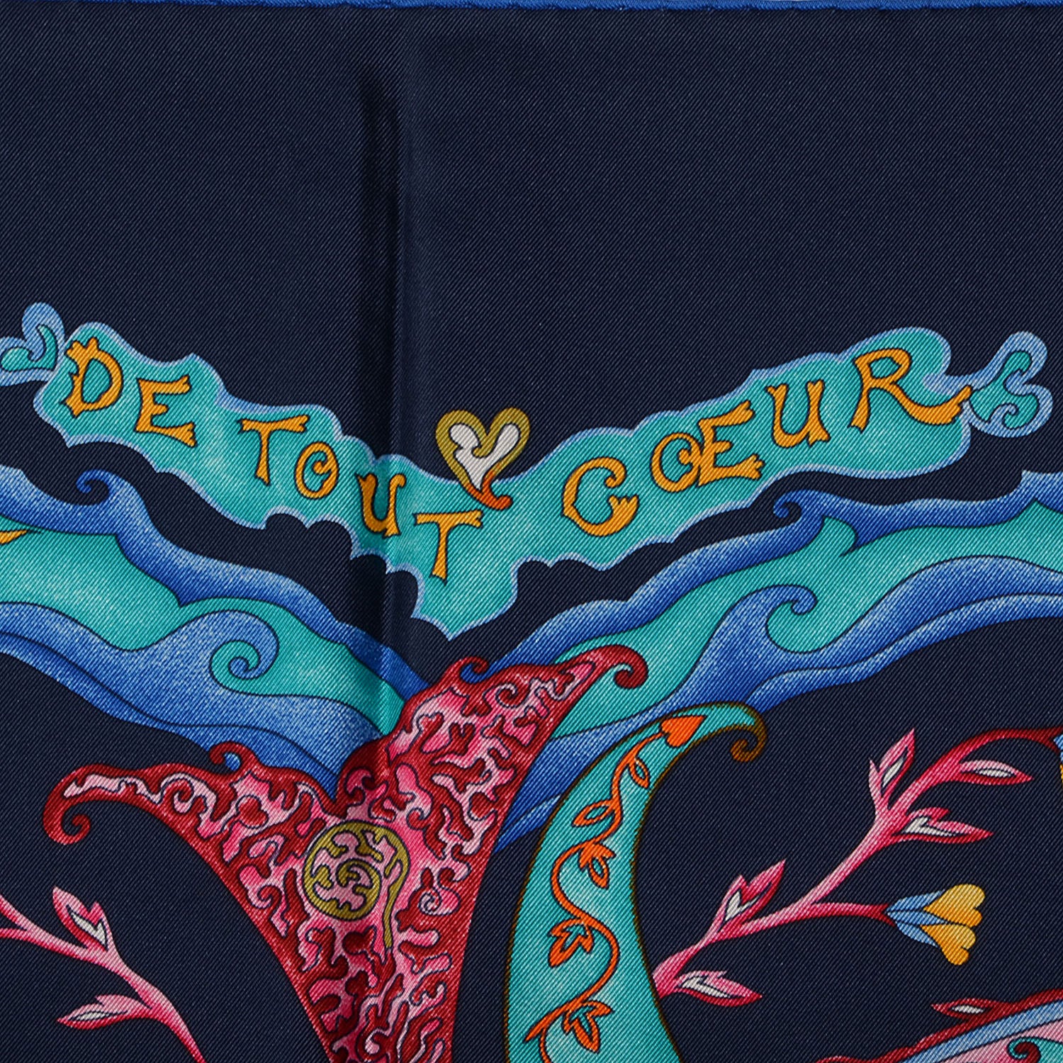 Hermes Silk De Tout Coeur Scarf 90 4 of 6
