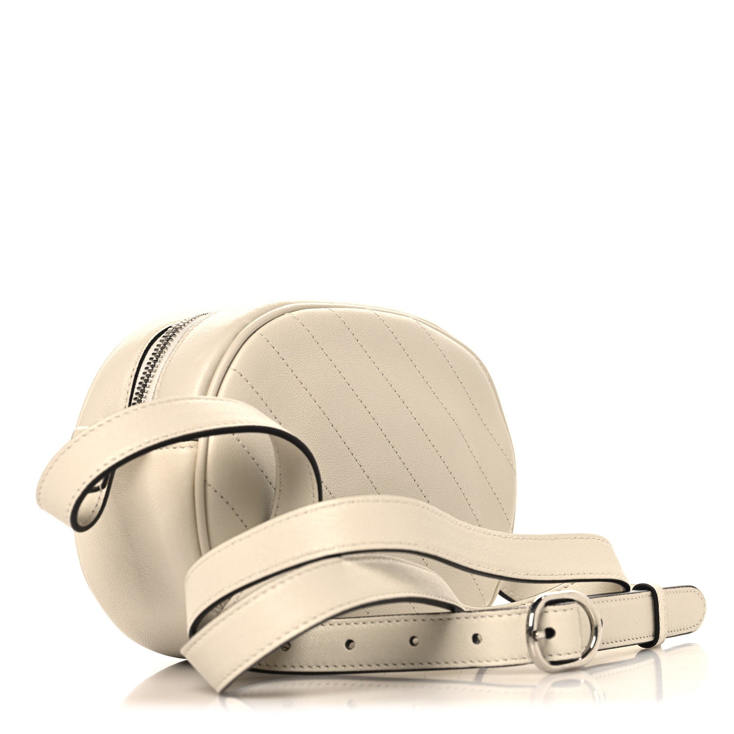 Gucci Sakai Be Green Calfskin Diagonal Stitched Mini Blondie Shoulder Bag Mystic White 3 of 10