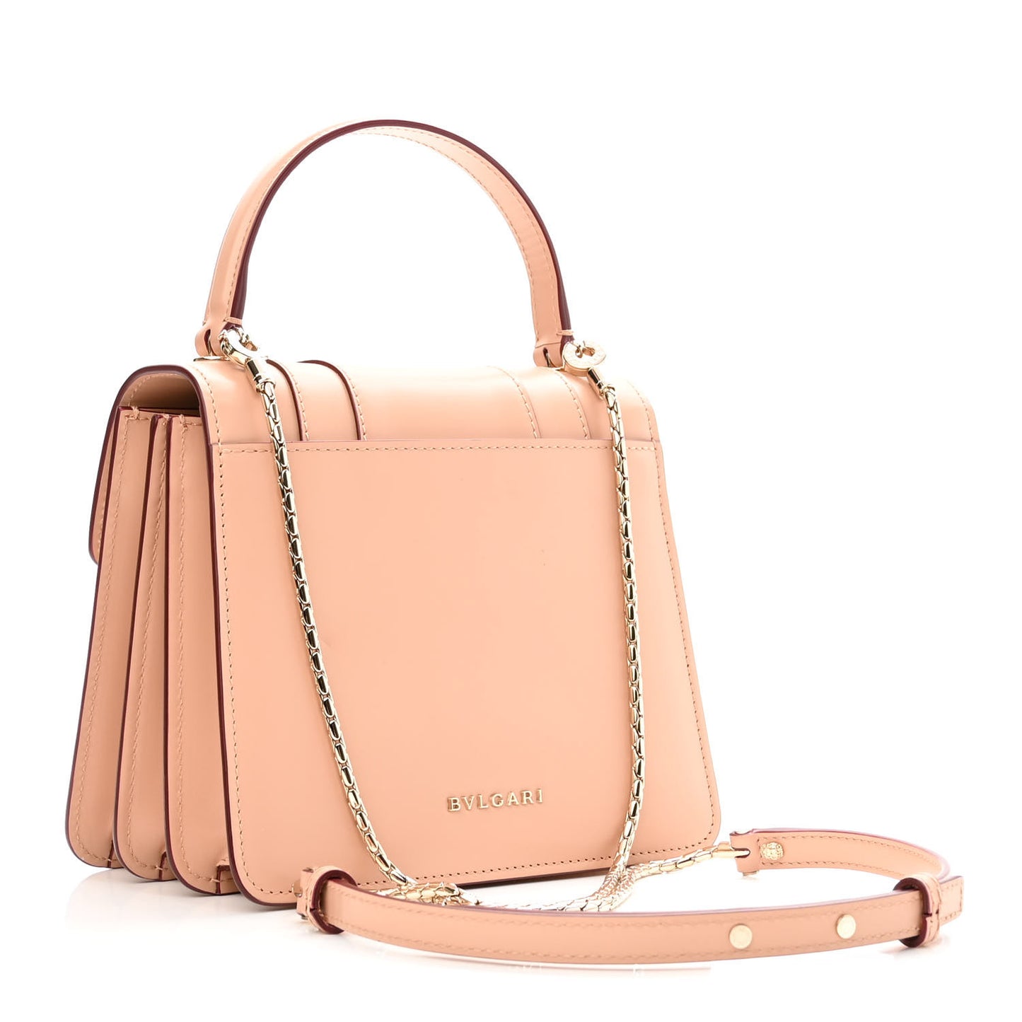 Calfskin Serpenti Forever Top Handle Carmel Topaz
