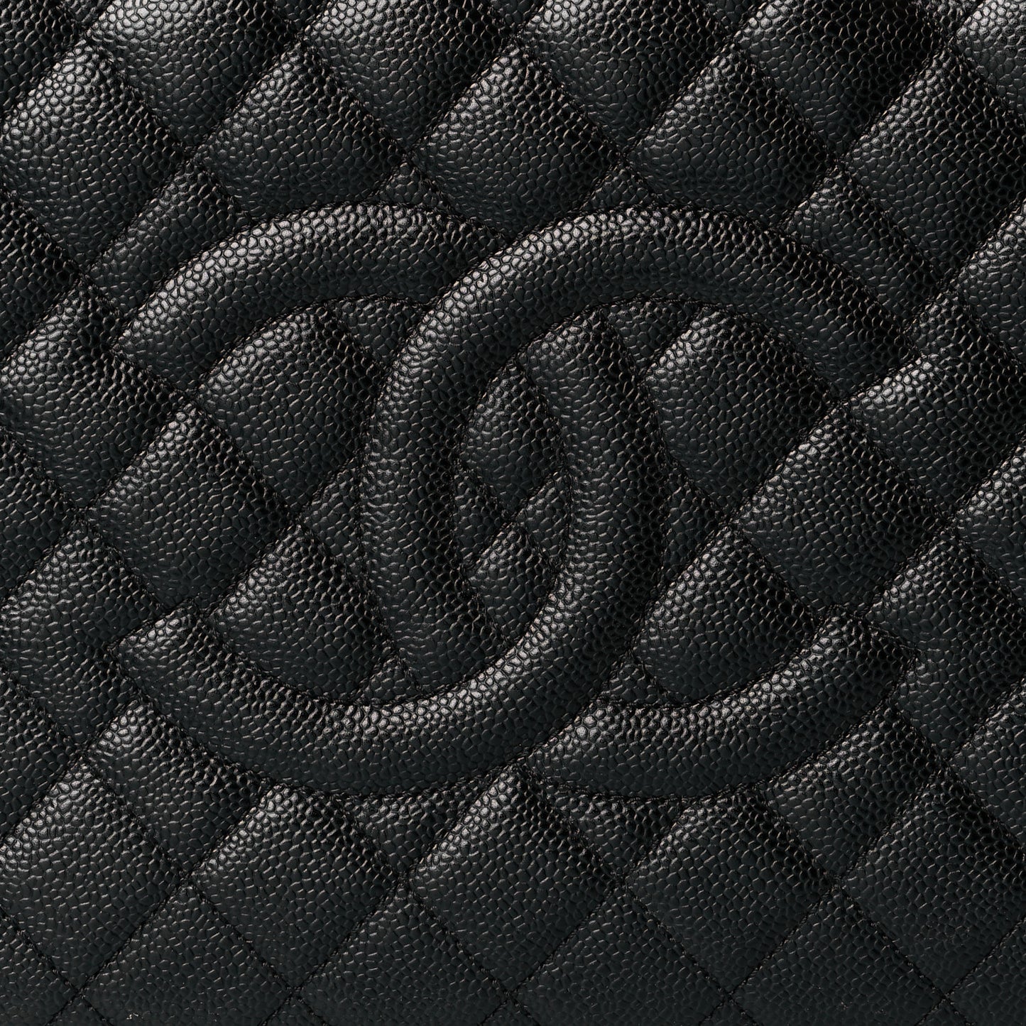 Caviar Quilted Grand Shopping Tote GST Black