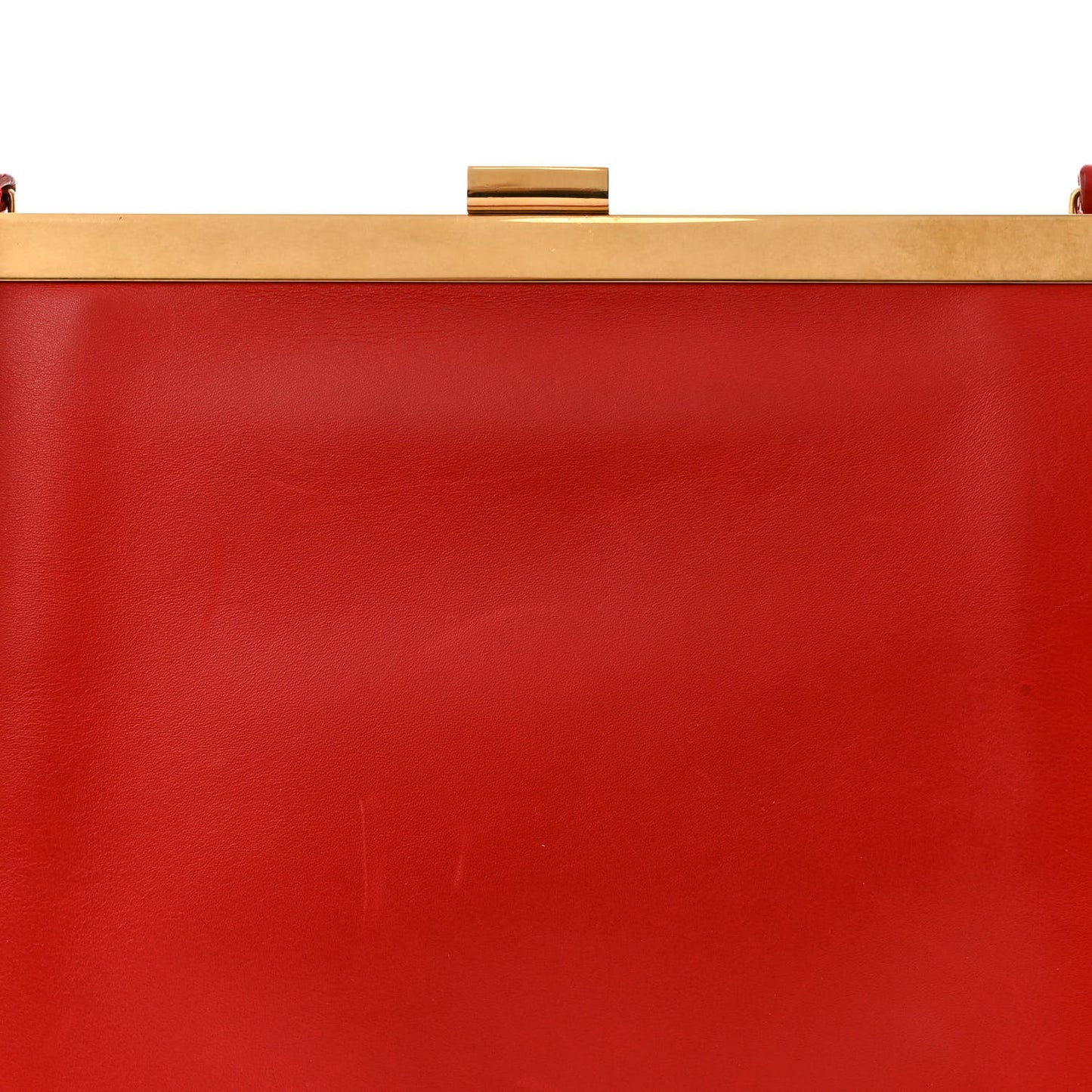 Smooth Calfskin Mini Clasp Bag Red
