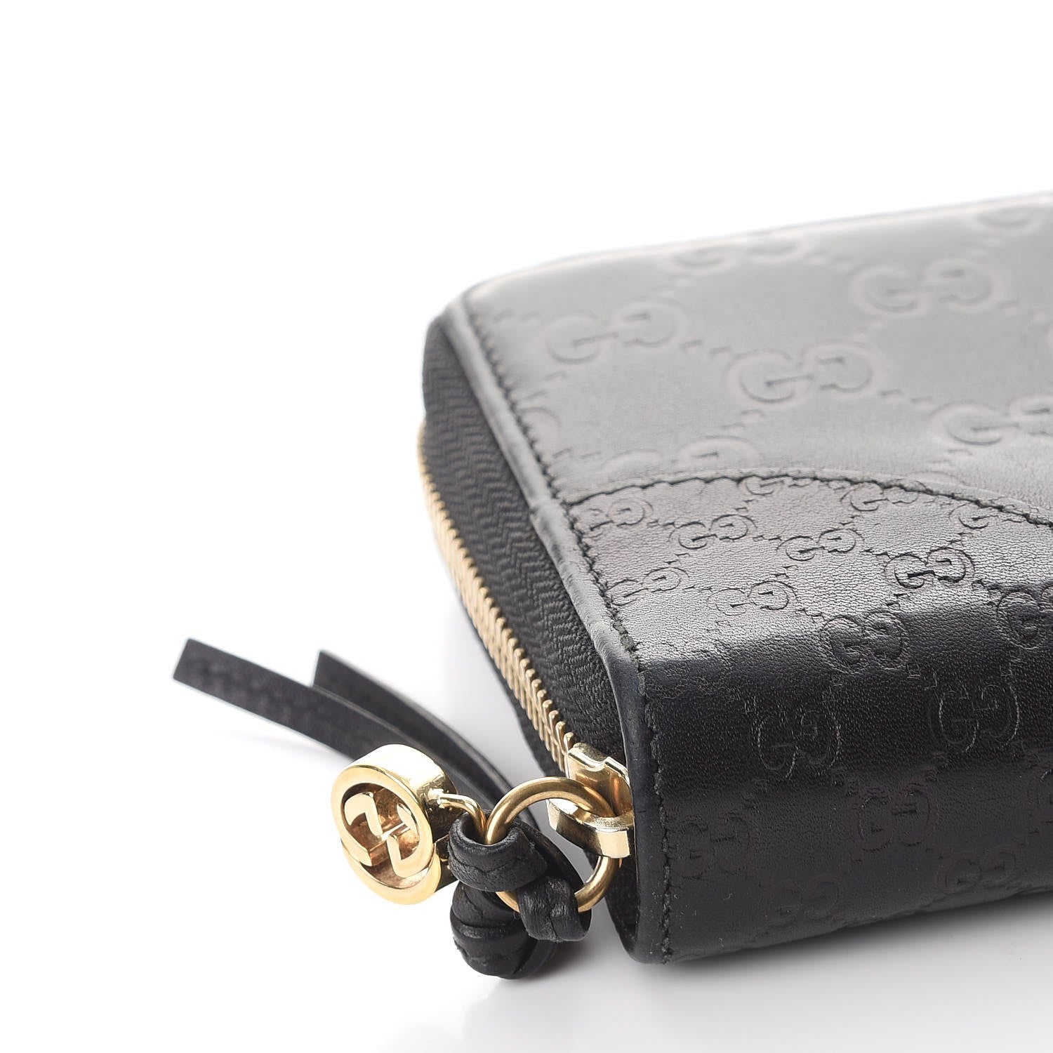 Gucci Guccissima Signature Microguccissima Bree Zip Around Wallet Black 9 of 10