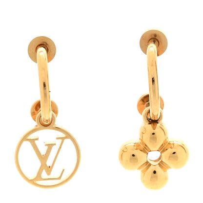 Louis Vuitton Brass Blooming Earrings Gold 1 of 4