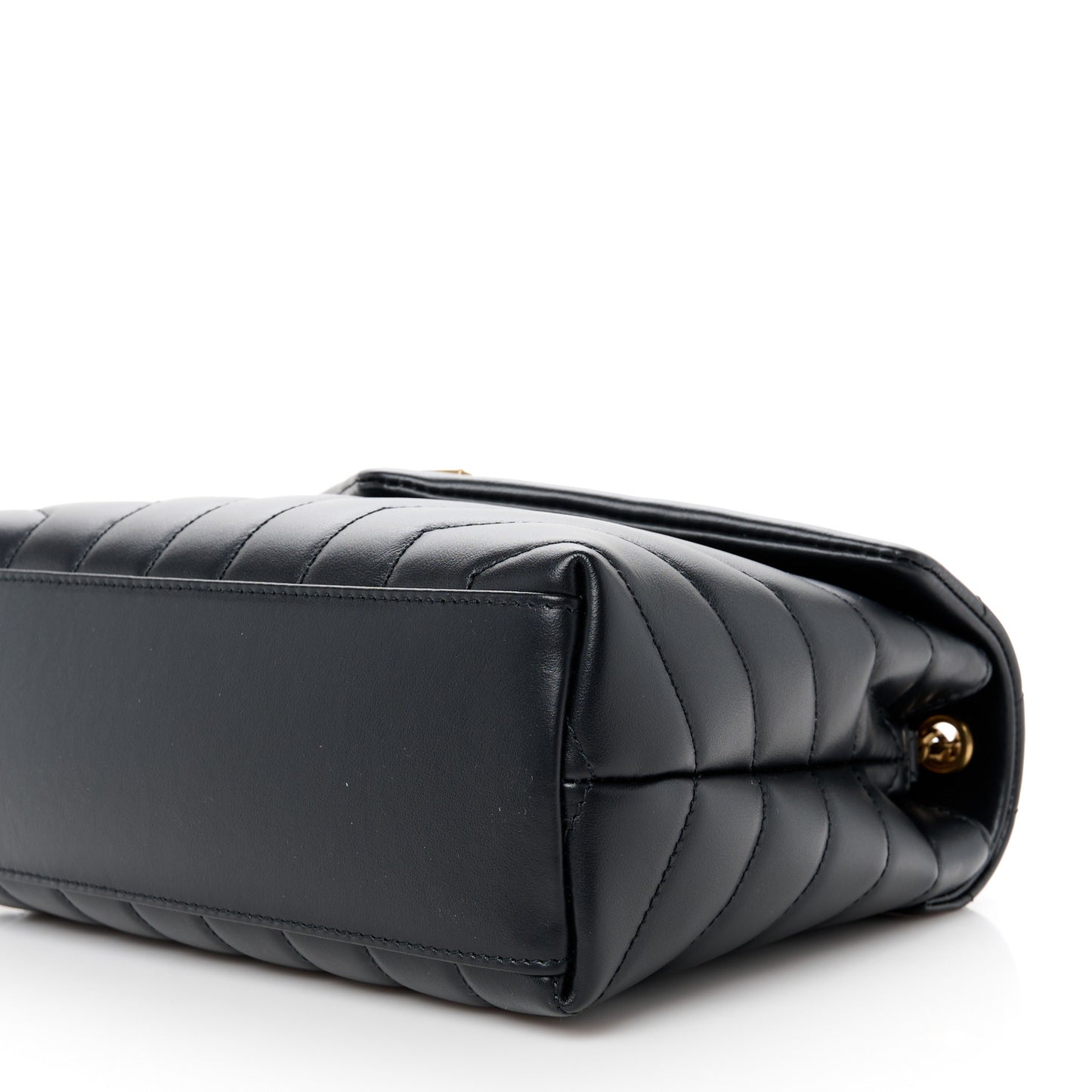 Calfskin Y Quilted Monogram Small Loulou Chain Satchel Black