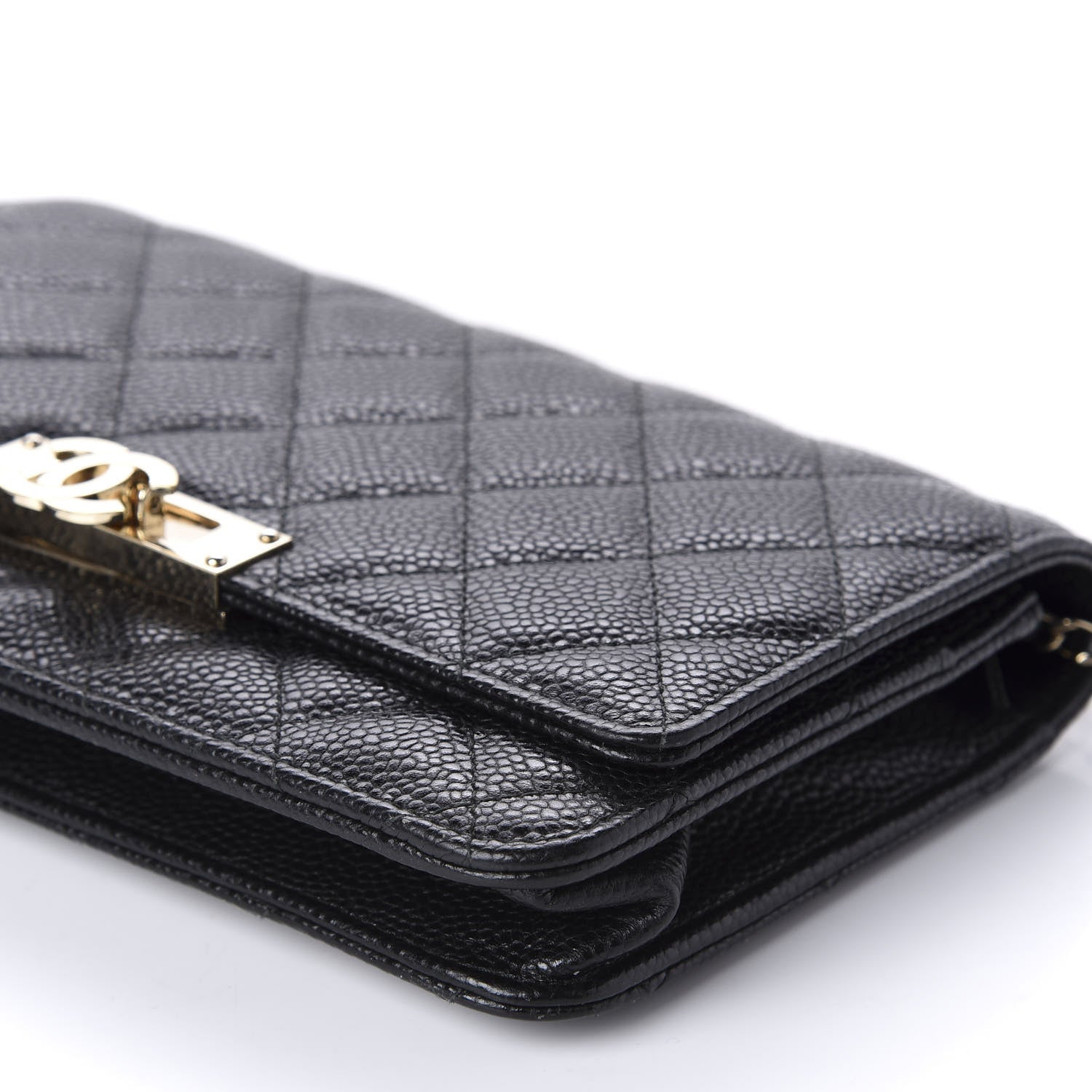 Chanel Caviar Quilted Golden Class Wallet On Chain WOC Black 7 of 12