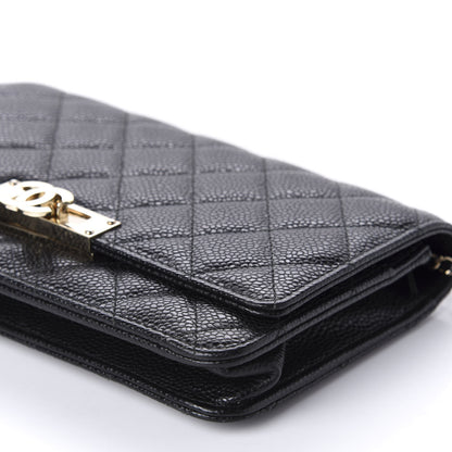 Chanel Caviar Quilted Golden Class Wallet On Chain WOC Black 7 of 12
