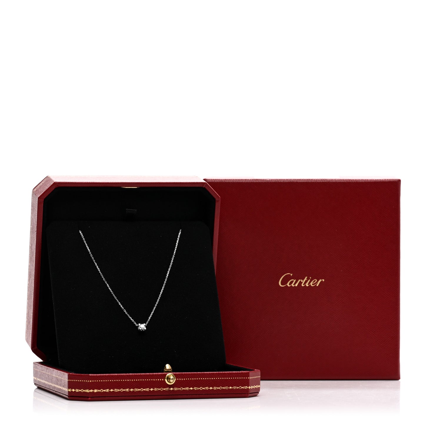 18K White Gold Diamond .27ct 1895 Solitaire Pendant Necklace