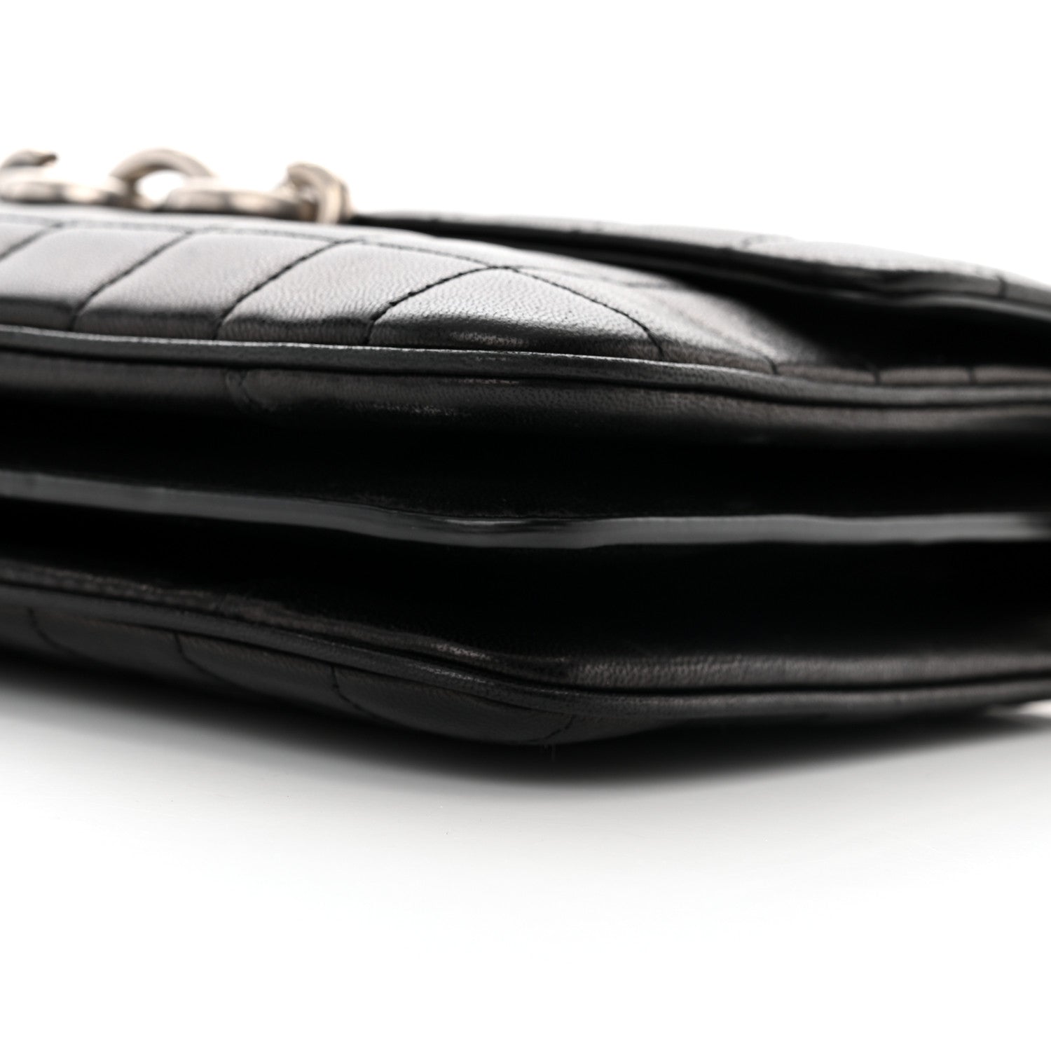 Saint Laurent Lambskin Quilted Le Maillon Satchel Black 10 of 10