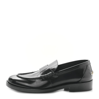 Chanel Shiny Calfskin Logo Loafers 39 Black 1 of 9