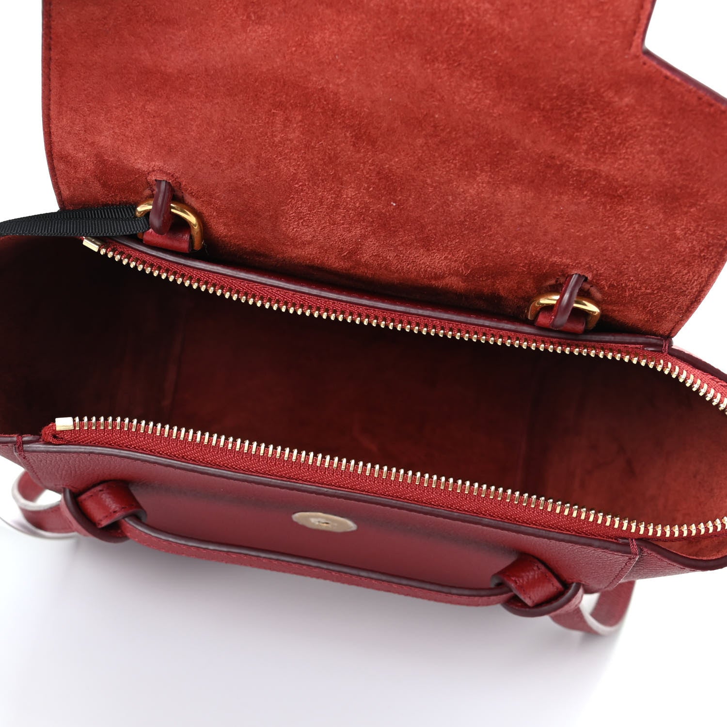 Celine Grained Calfskin Nano Belt Bag Ruby 5 of 11
