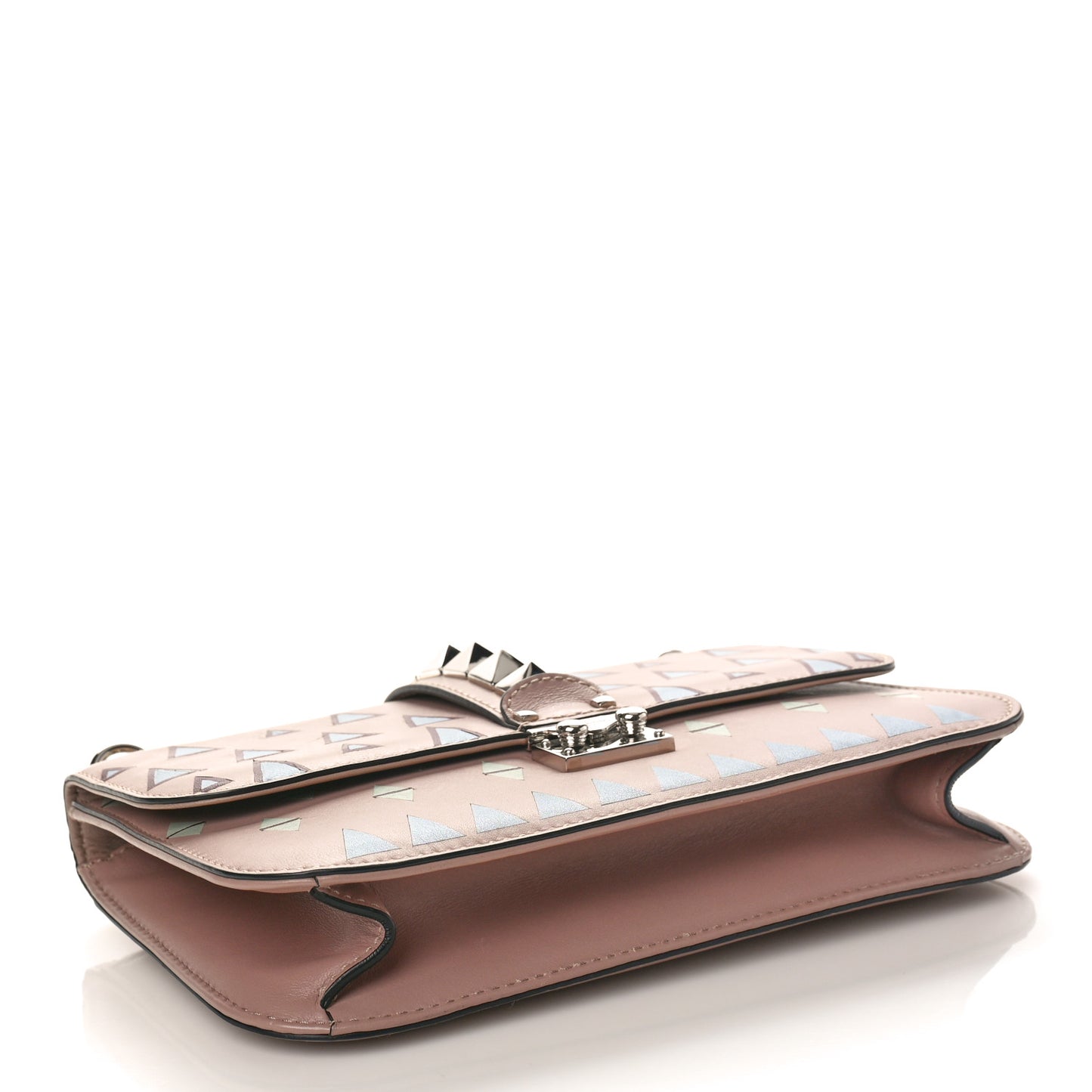 Vitello Native Couture 1975 Medium Glam Lock Rockstud Flap Poudre Multicolor