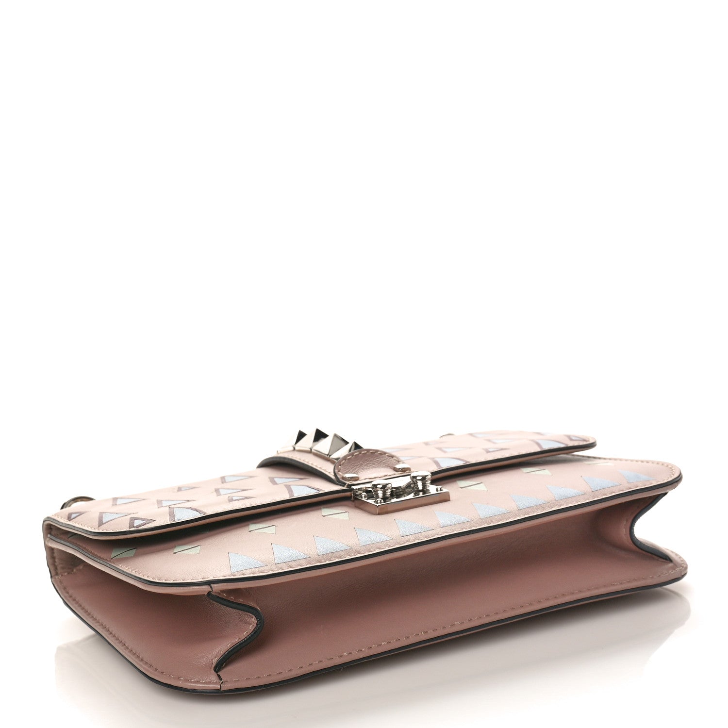 Valentino Garavani Vitello Native Couture 1975 Medium Glam Lock Rockstud Flap Poudre Multicolor 4 of 8