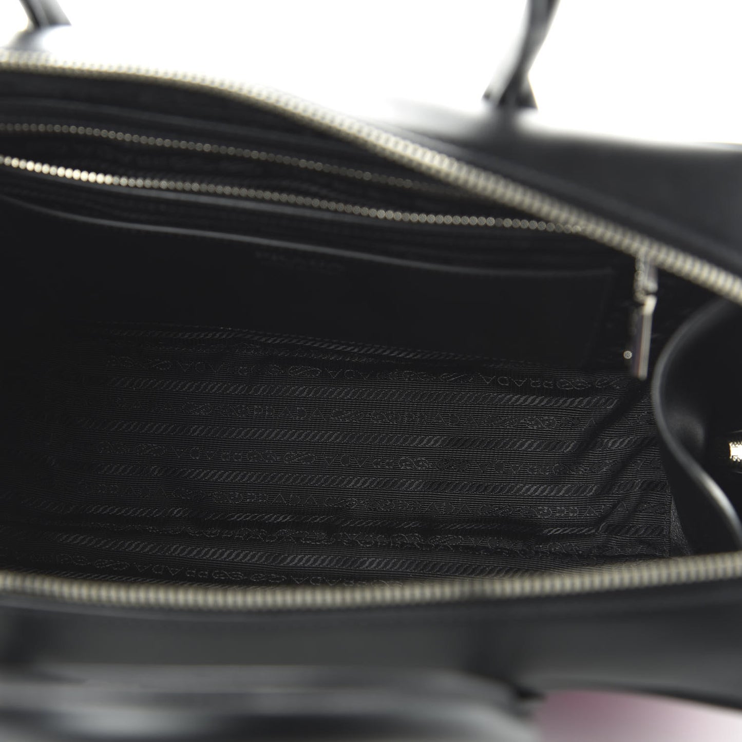 City Calfskin Racing Logo Bowler Black Fuxia
