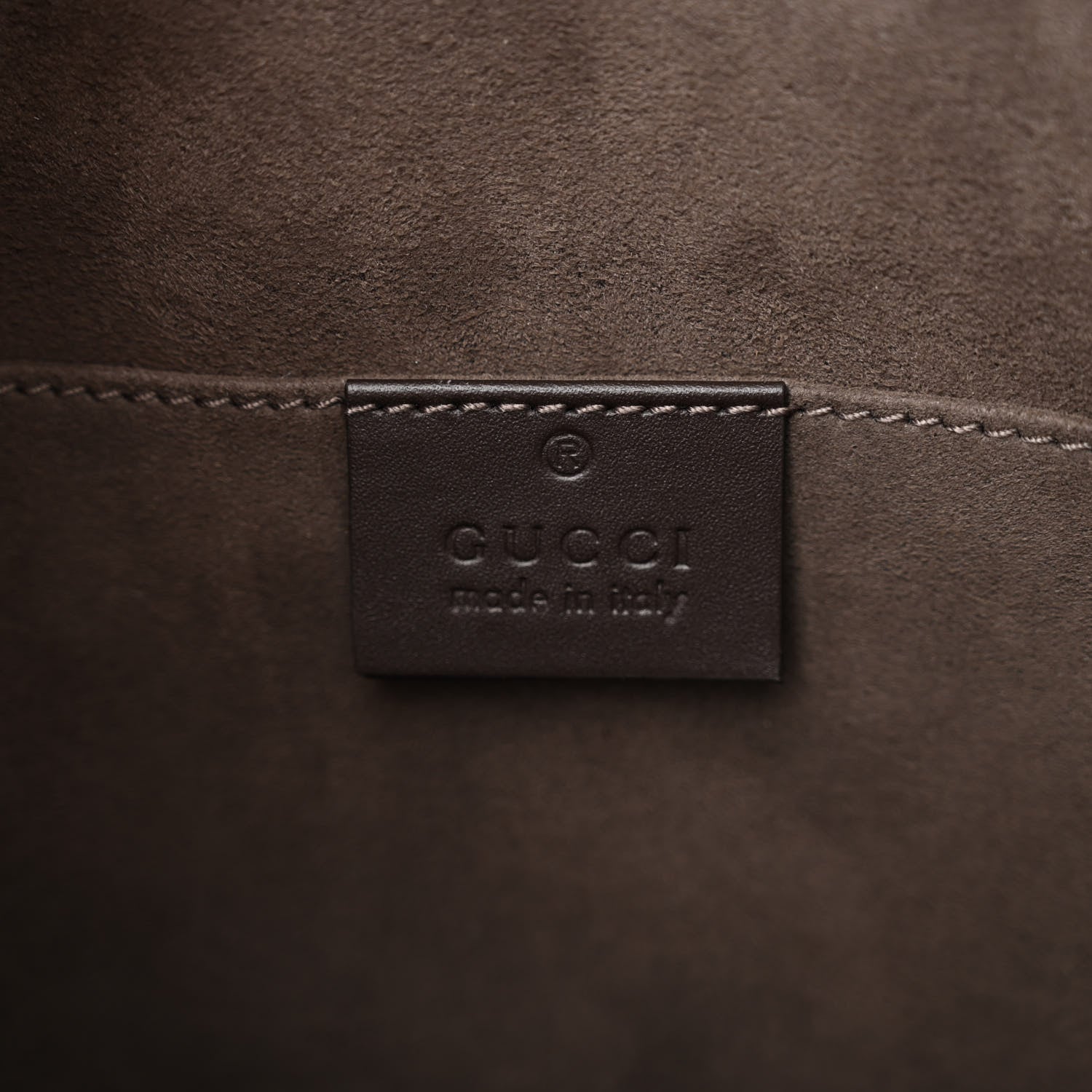 Gucci GG Supreme Monogram Selleria Calfskin Web New Web Cosmetic Case Beige Ebony Cocoa 6 of 10