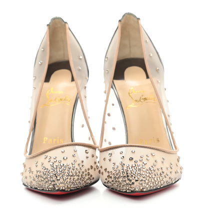 Christian Louboutin Rete Specchio Crystal Strass Follies 100 Pumps 38.5 Silver 2 of 17
