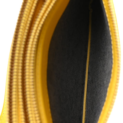 Celine Lambskin Small Trio Crossbody Bag Citron 5 of 12